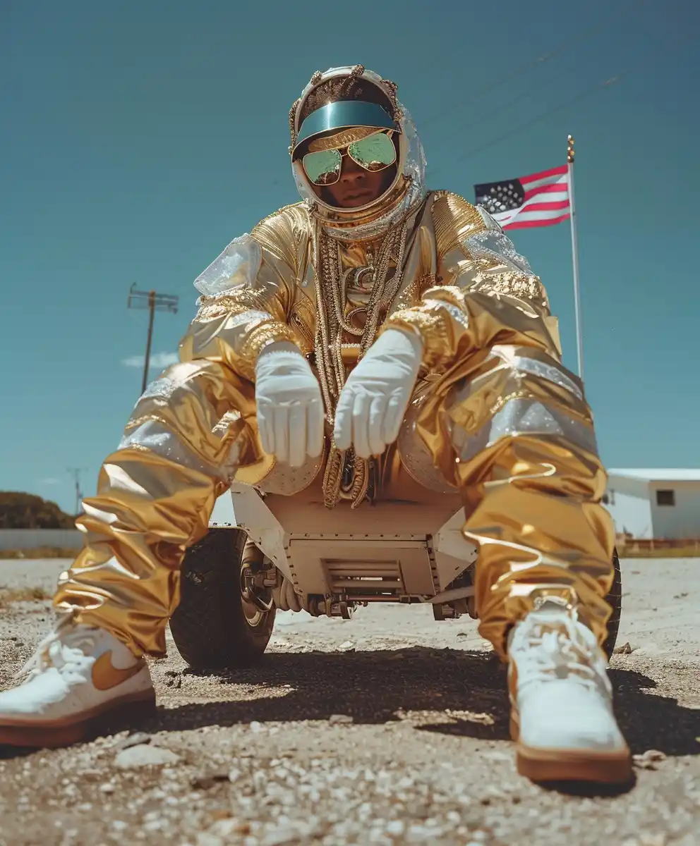 Moon Rover Astronaut Editorial