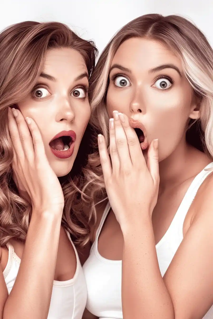 Whispering Women Closeup