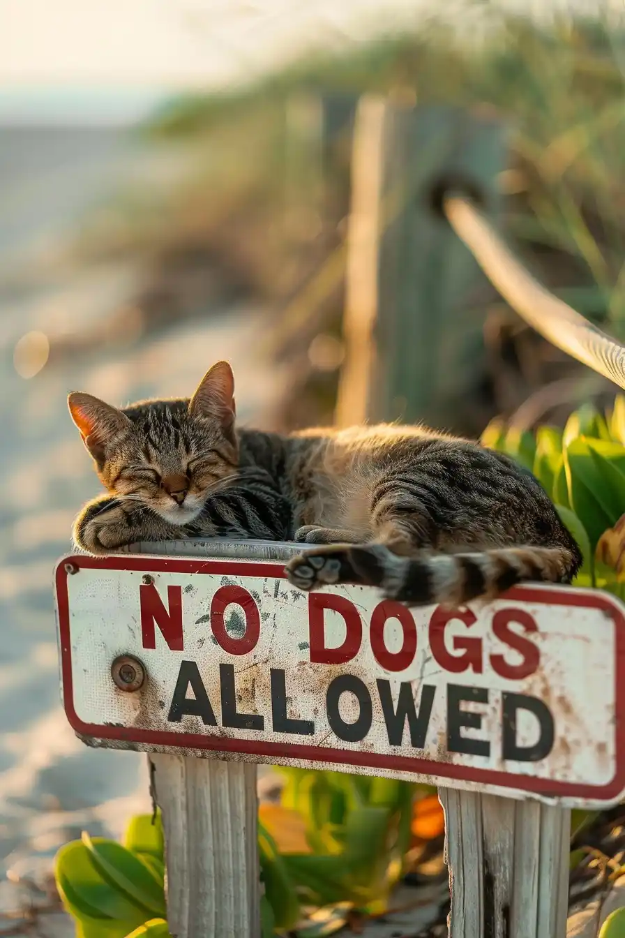 Photorealistic Beach Cat