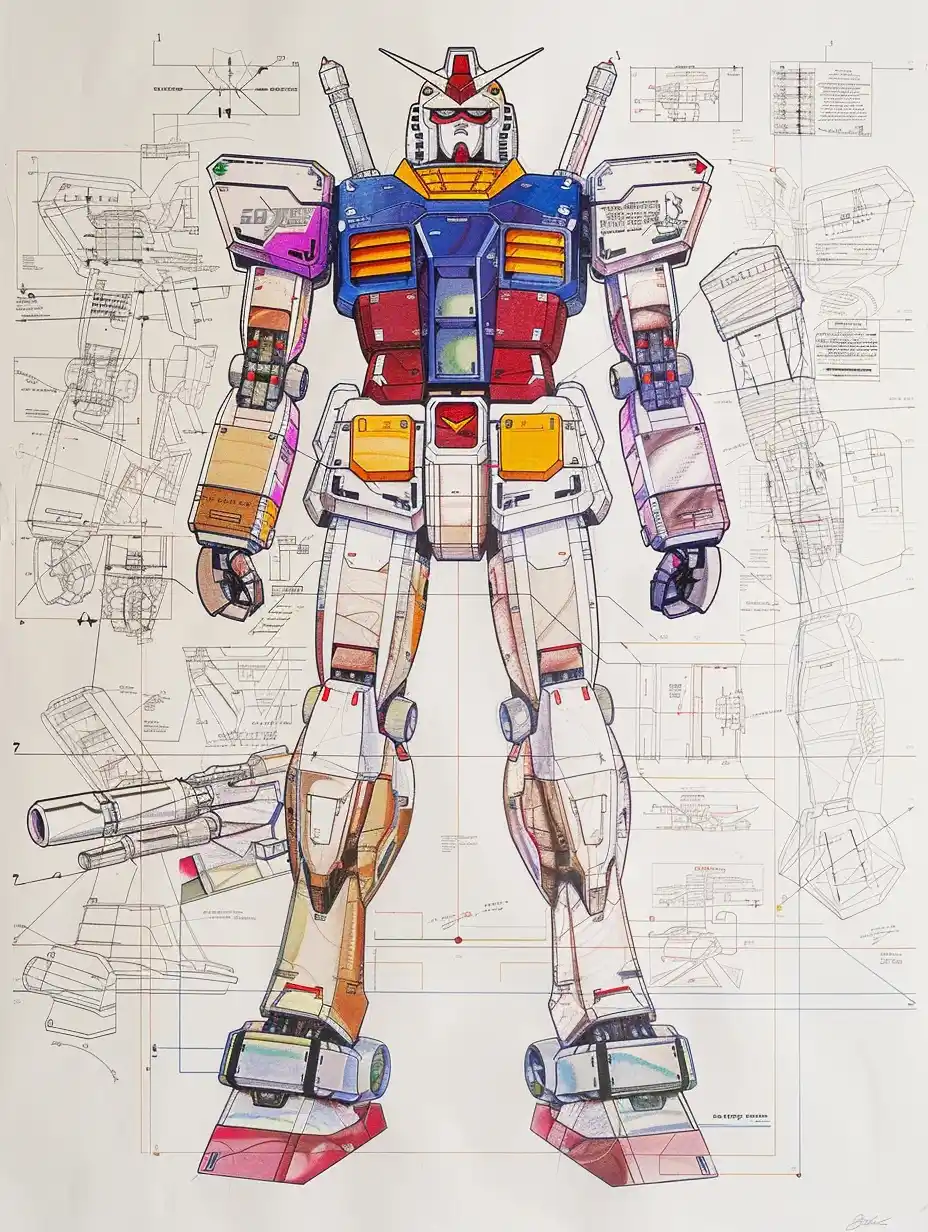 Technical Gundam Schematic