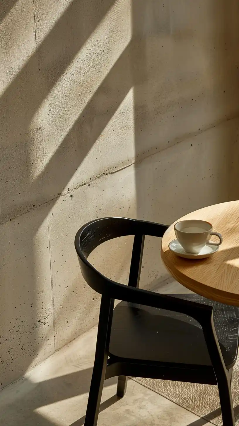 Minimalist Coffee Shop Scene