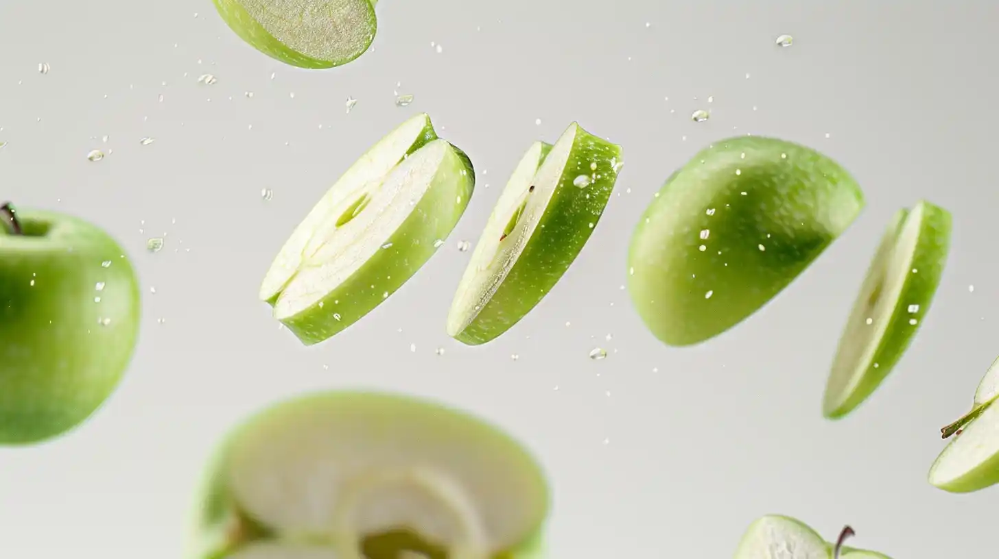 Apple Slices Minimalist Composition