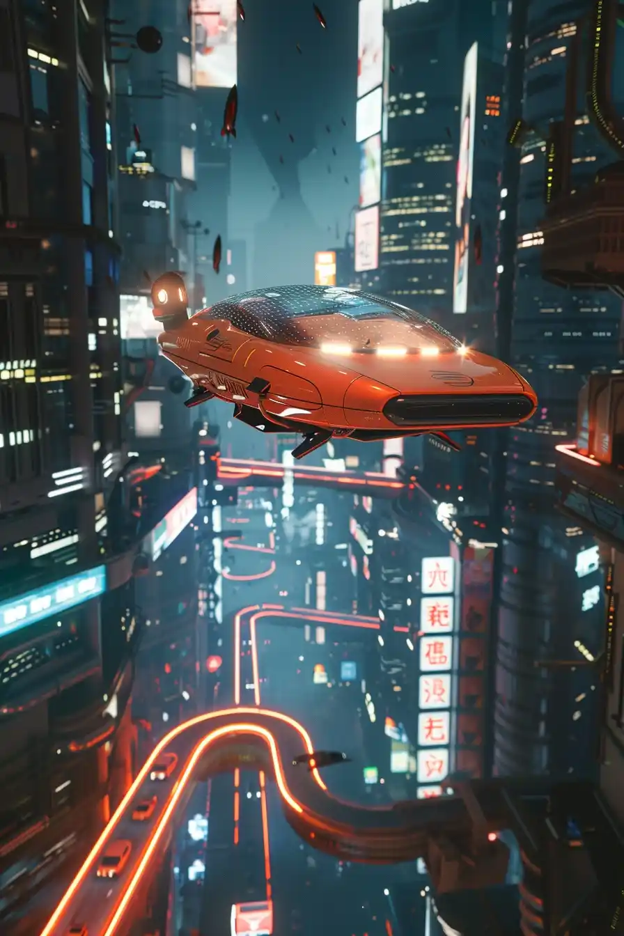 Cyber City Holographic Skyscrapers