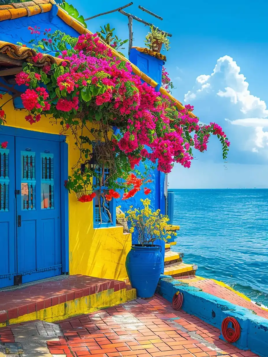Mexican Watercolor House