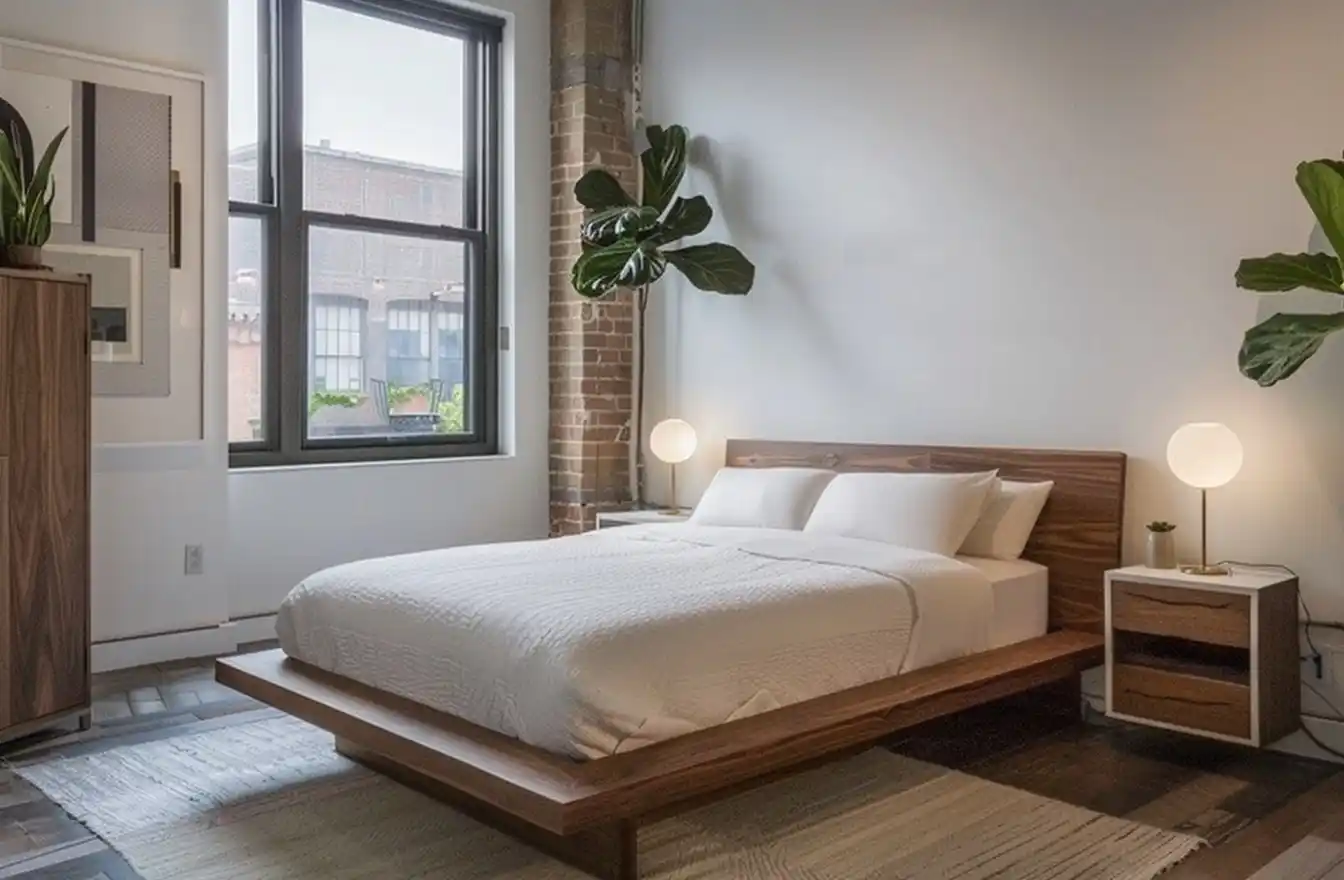 Minimalist Bedroom with Nightstand