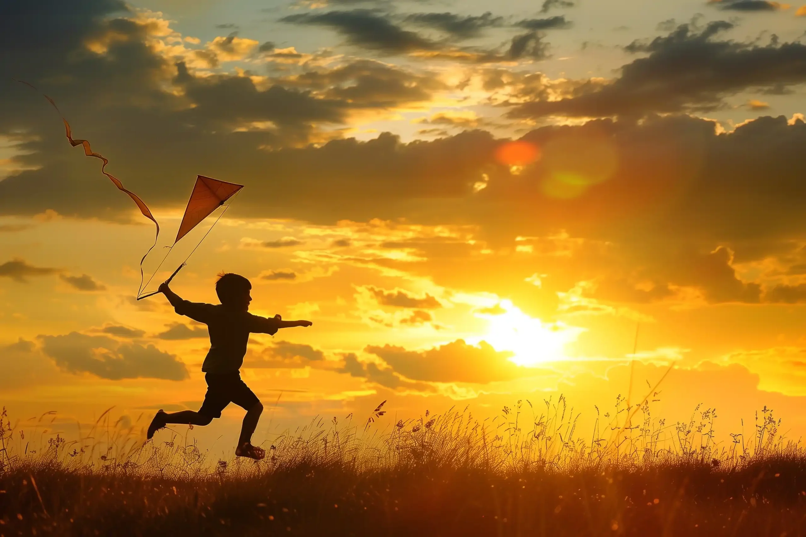 Raw Boy with Kite