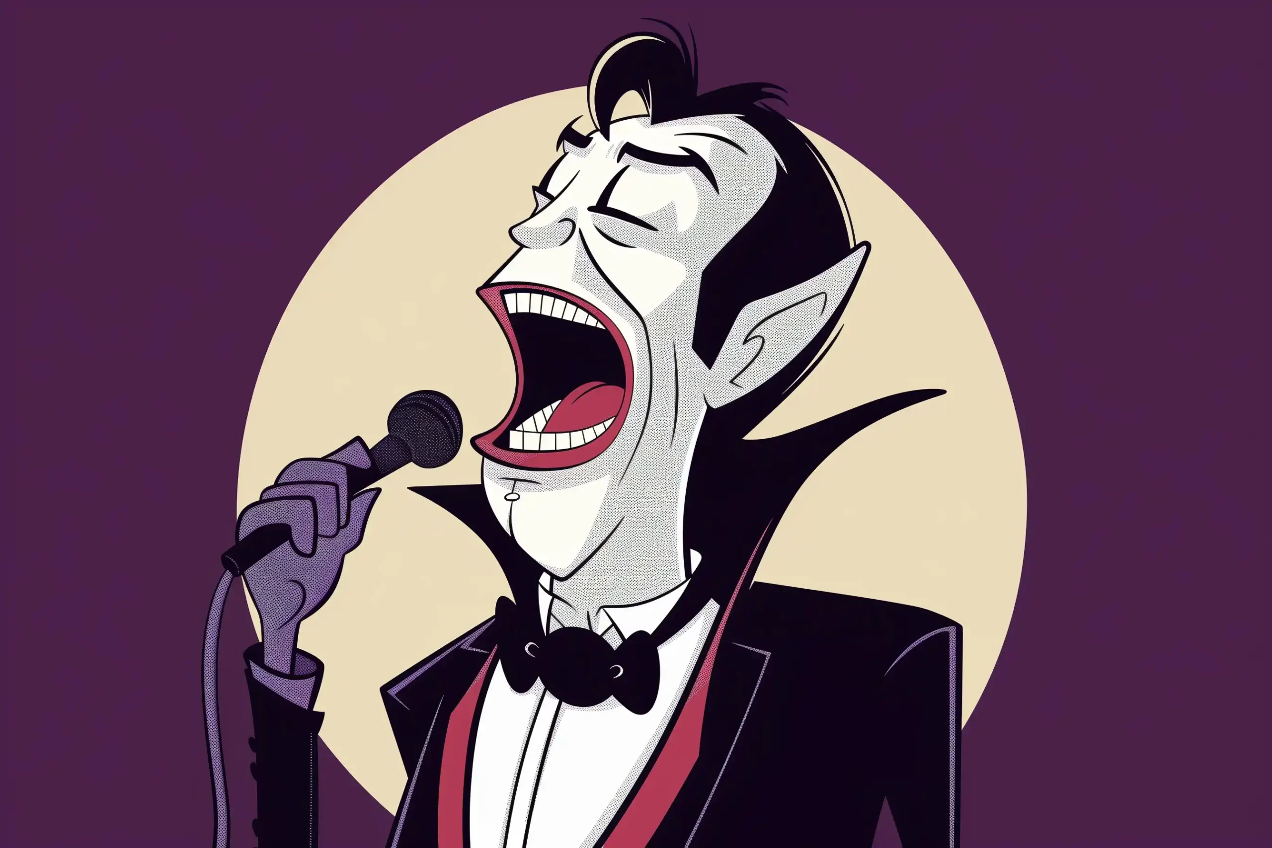 Cartoon Singing Vampire