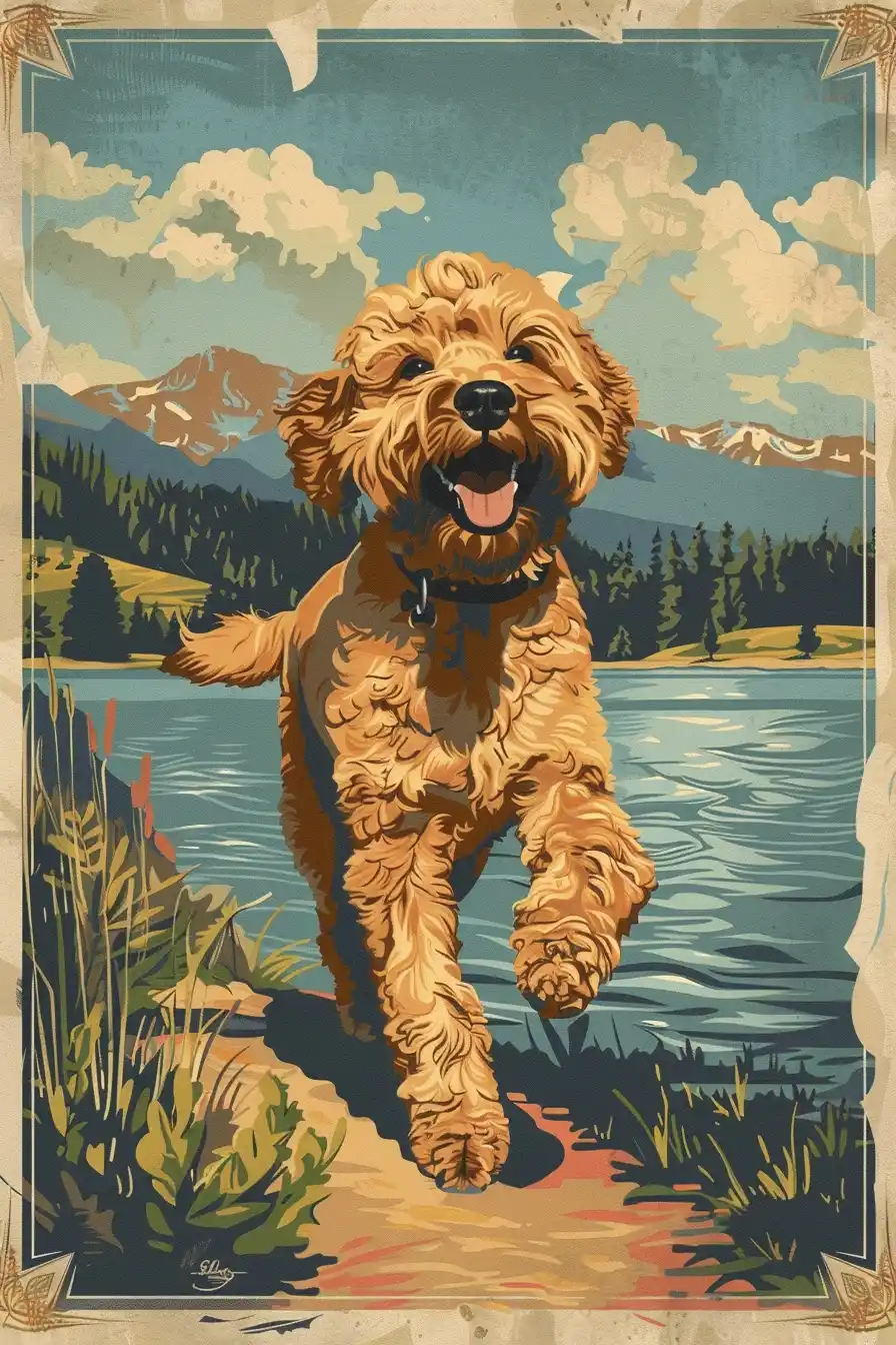 Graphic Golden Doodle in Idaho
