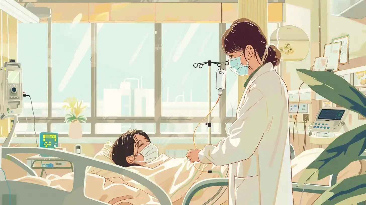 Clean Nurse Checking Catheter