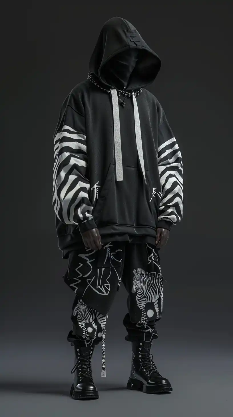 Photorealistic Zebra Hoodie
