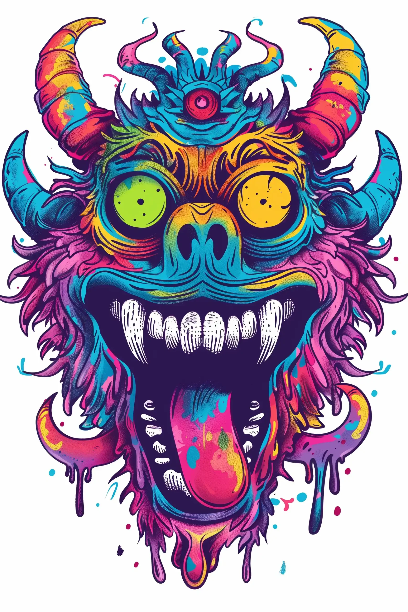 Colorful Monster Vector Design