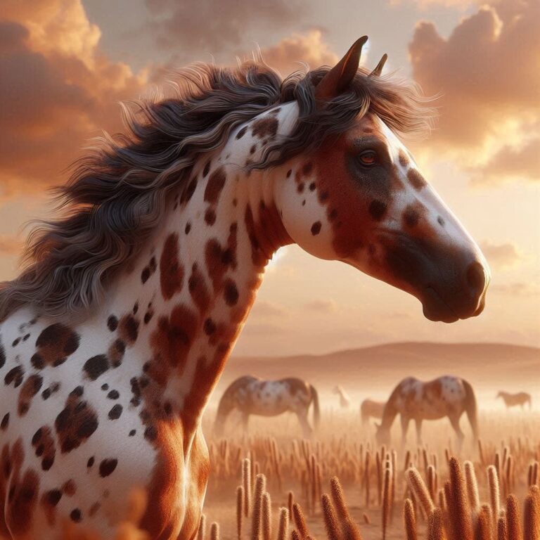 Hyper-Photorealistic Brown and White Appaloosa Horse