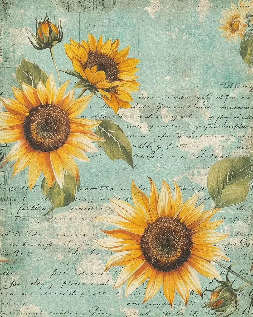 Vintage Sunflower Scrapbook