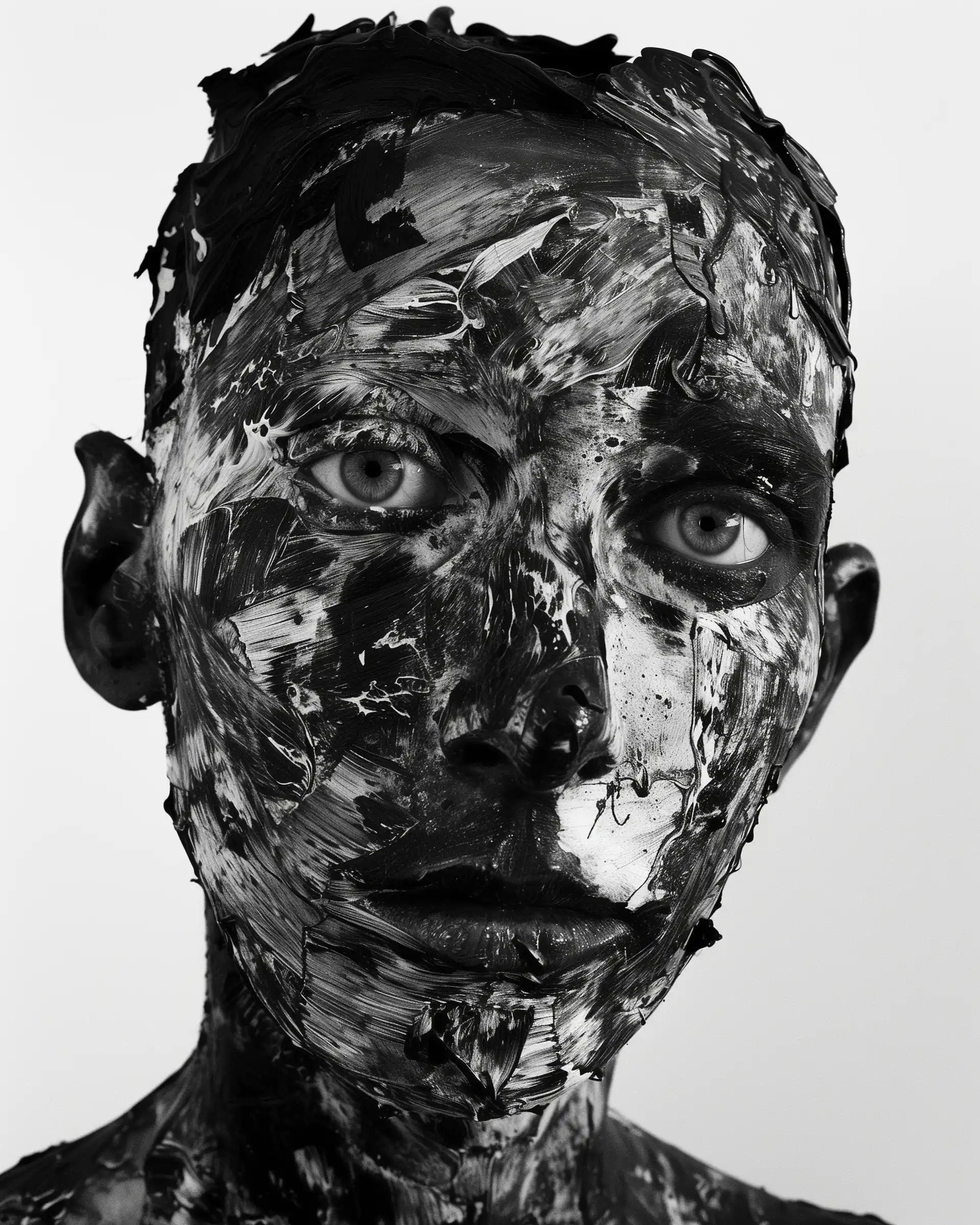 Impasto Portrait in Avedon Style