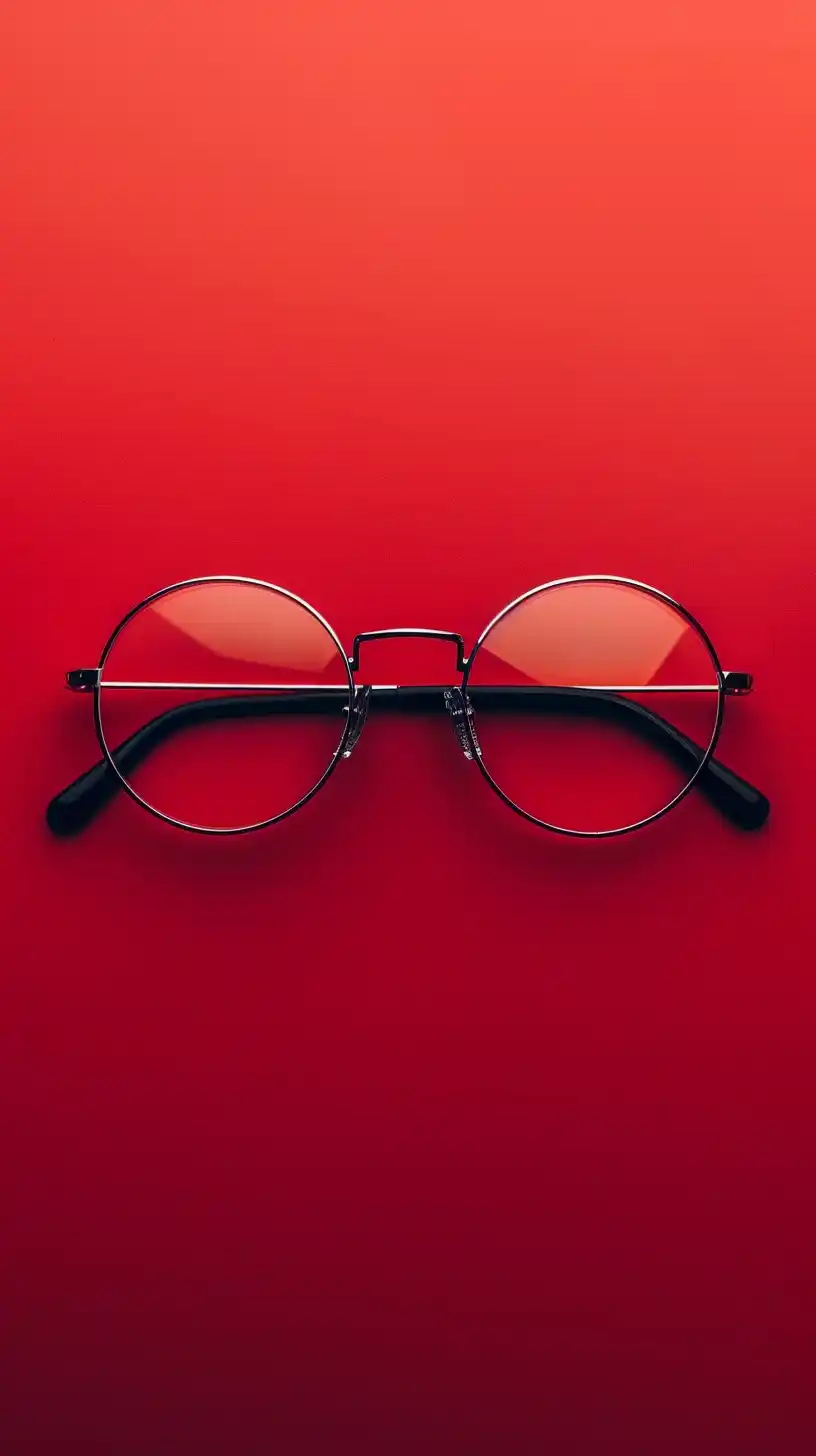 Modern White Lenses on Red