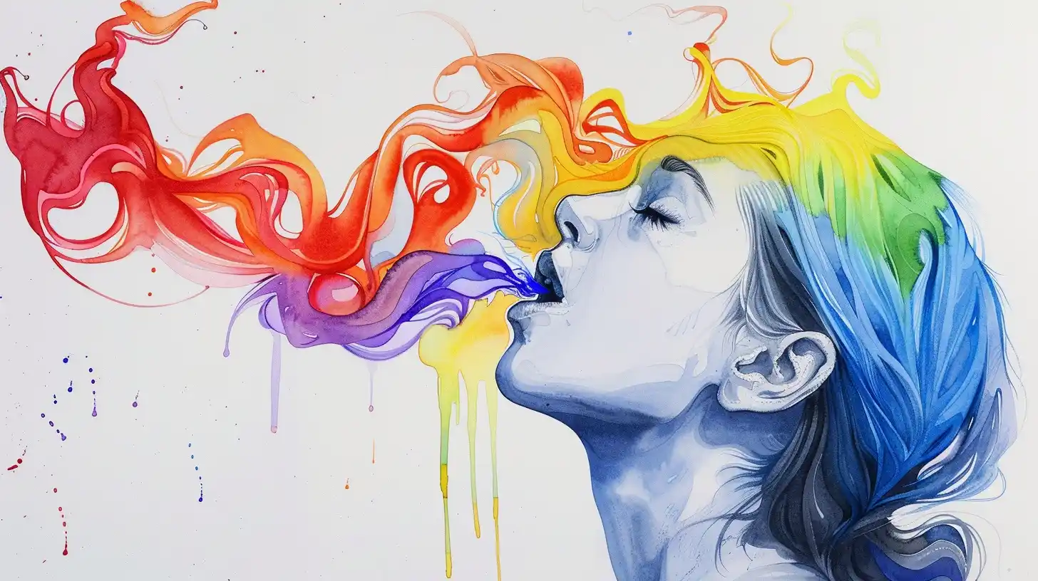 Watercolor Neurodivergent Girl