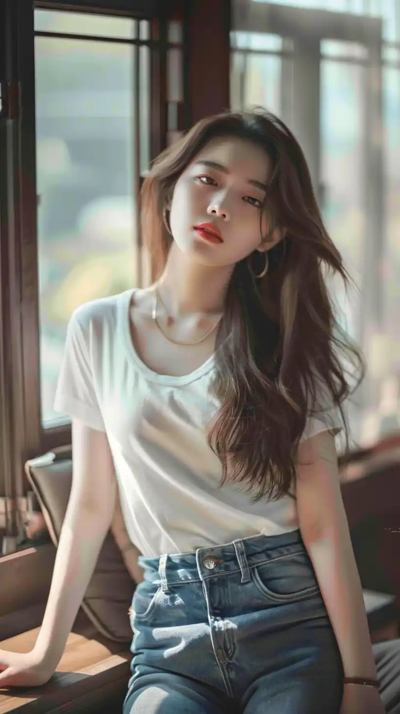 Modern Chinese Woman in Home