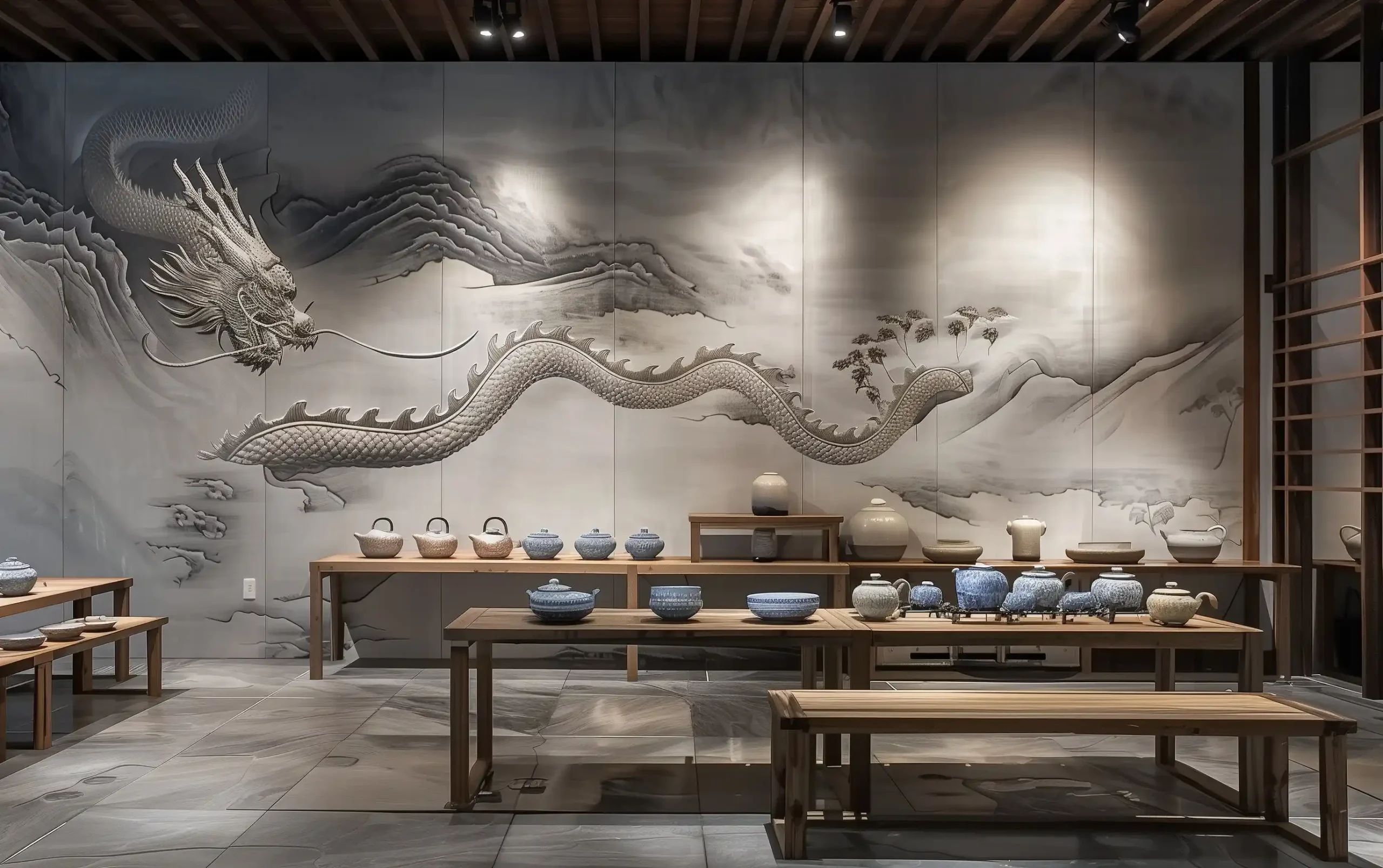 Minimalist Dragon Wall Display