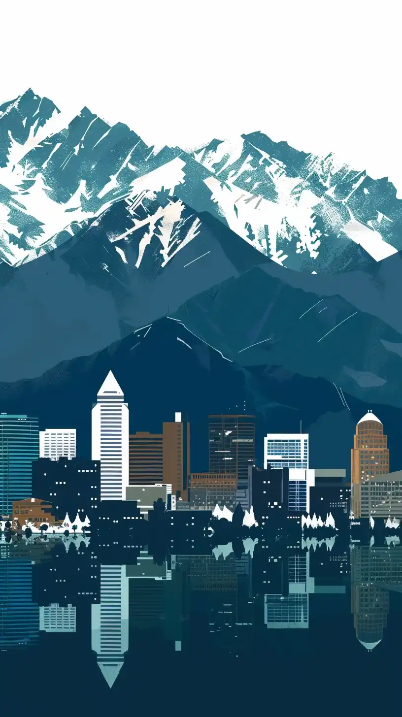 Salt Lake City Vector Portrait