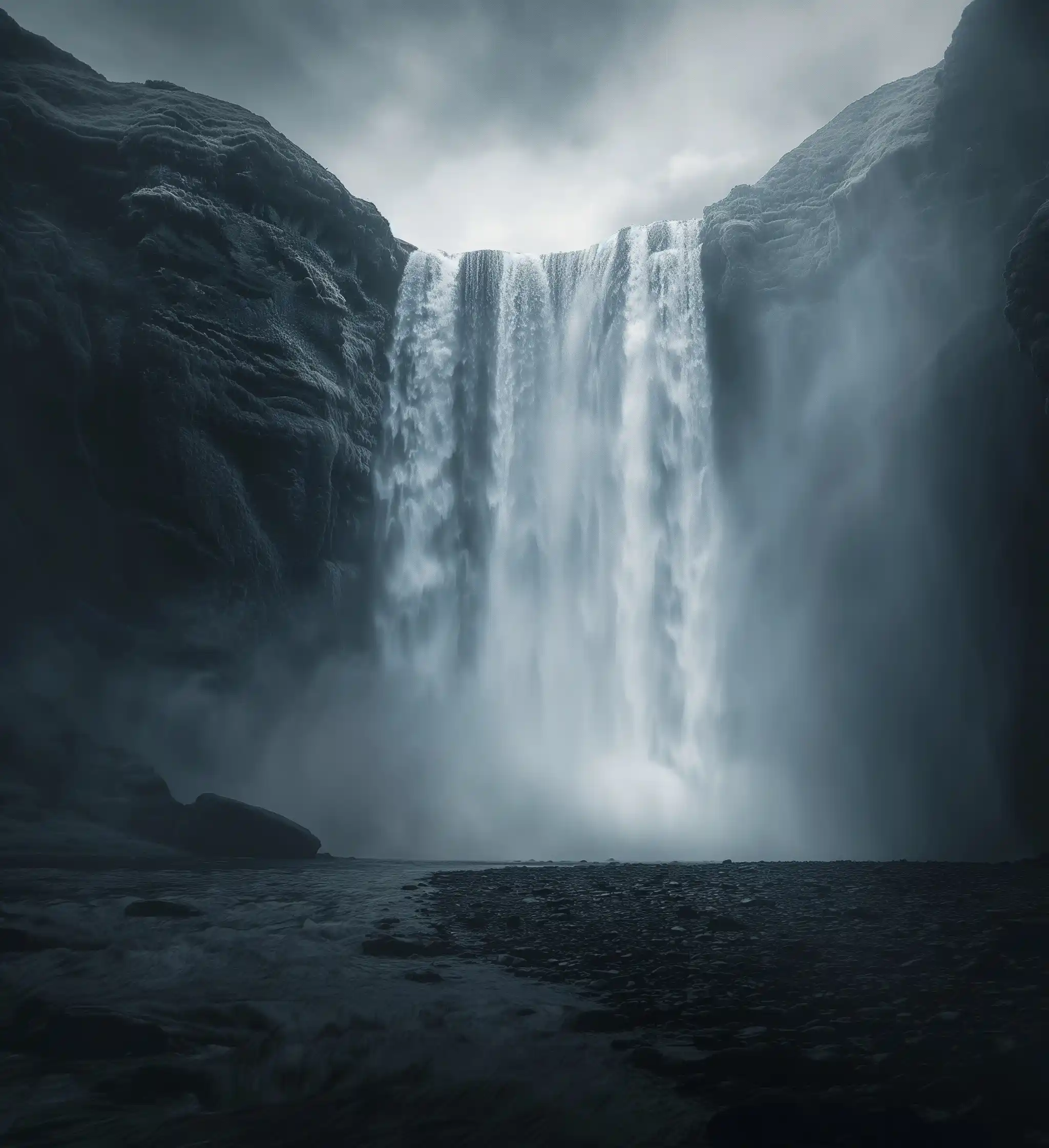 Eerie Skogafoss Perspective