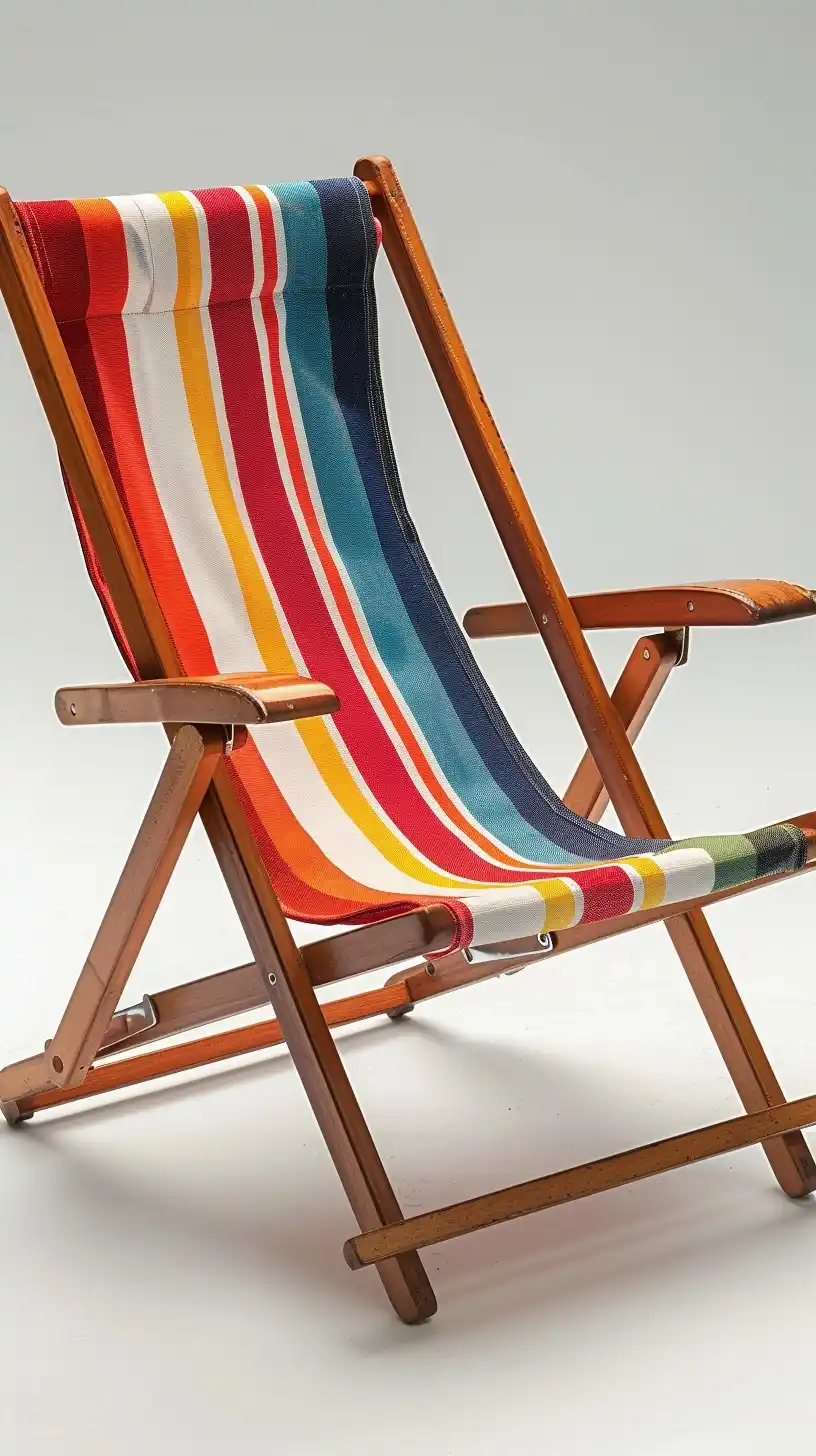 Retro Beach Chair Illustration