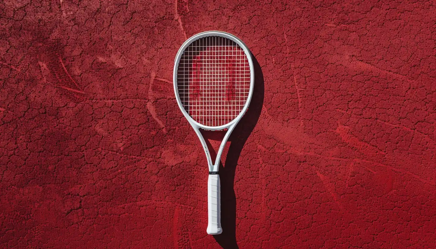 Realistic Tennis Racket on Court