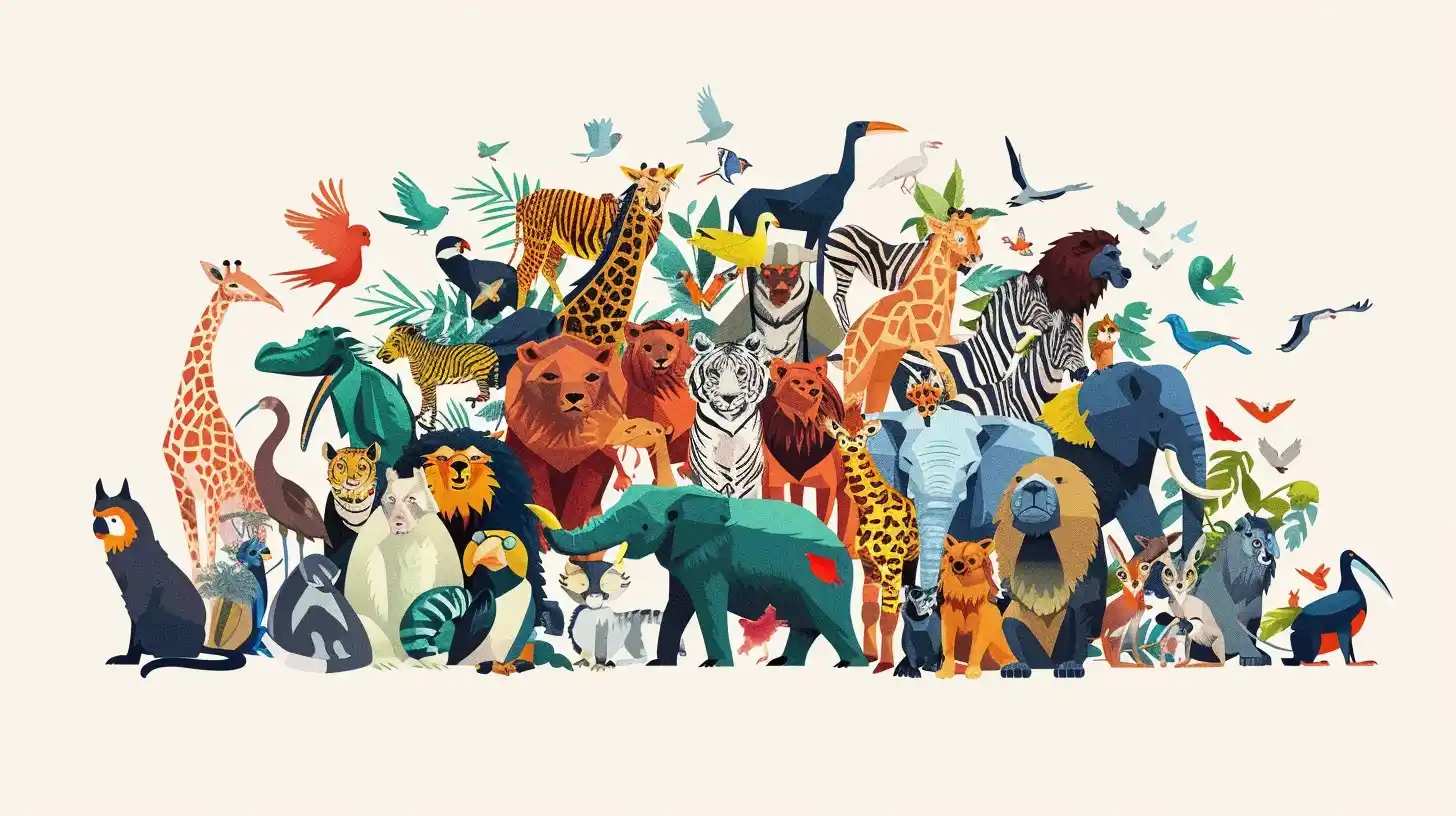 Vector Animal Collage
