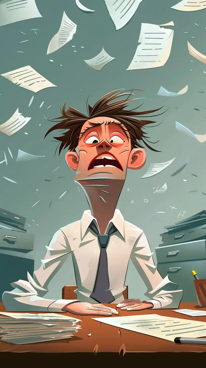 Stressed Businessman Panorama