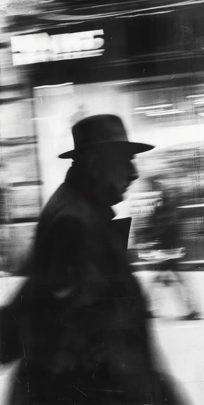 Blurred Man in Leiteresque Style