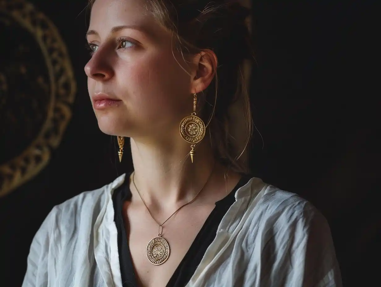 Golden Necklace Portrait
