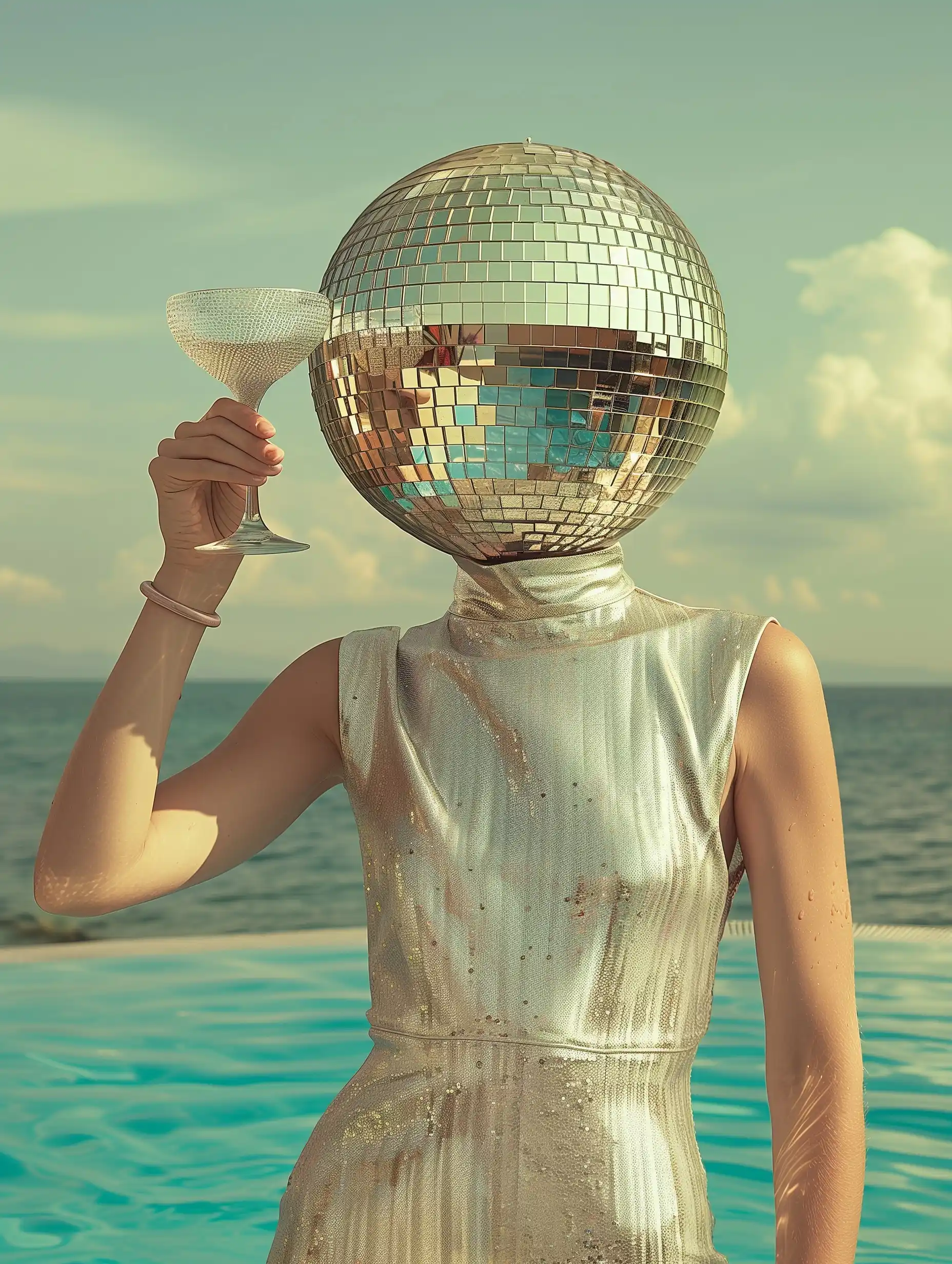 Disco Ball Martini Pool