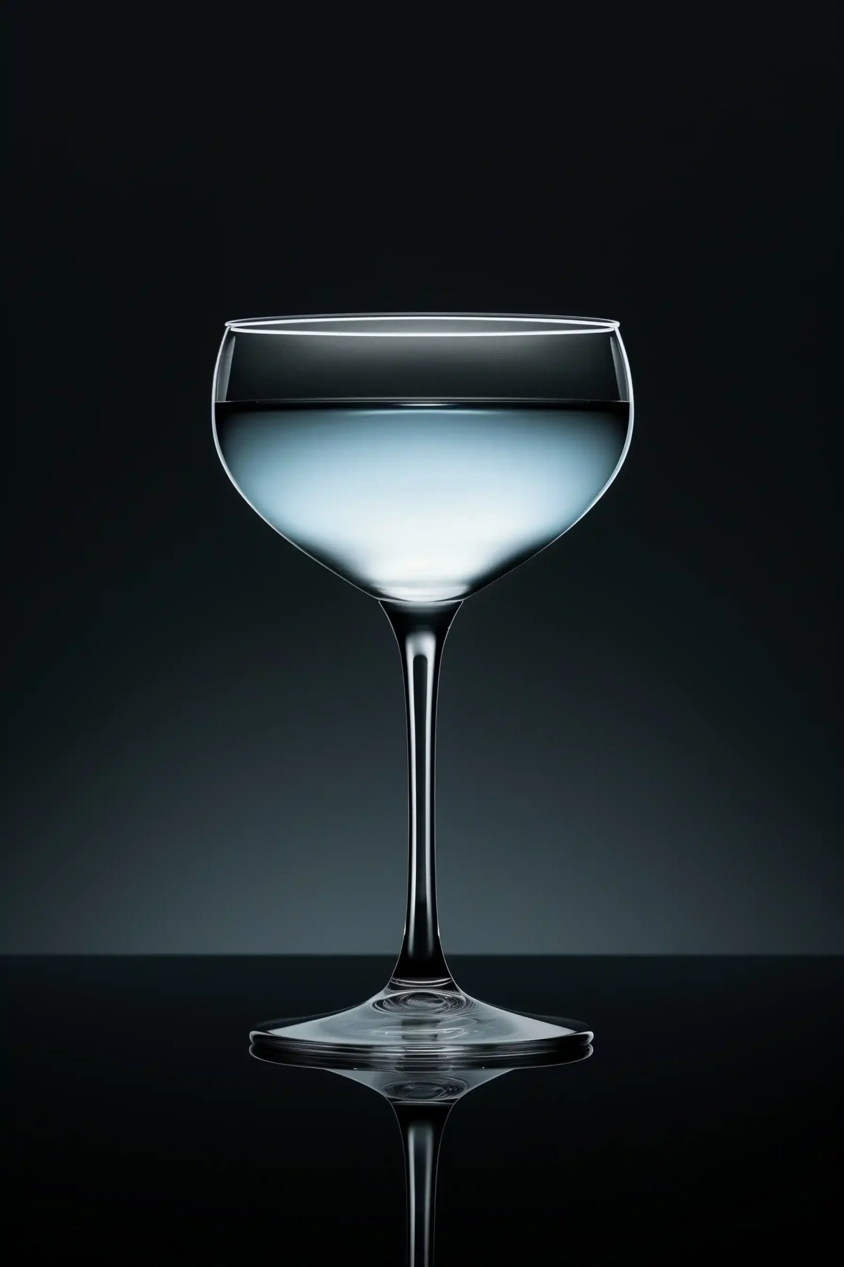 Minimalist Blue Gin Glass