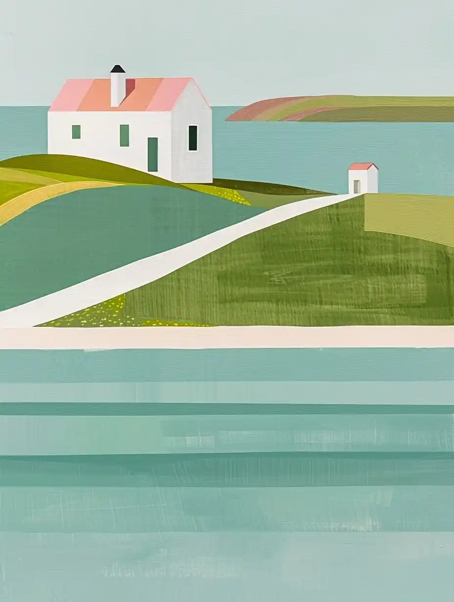 Minimalist Countryside Scene