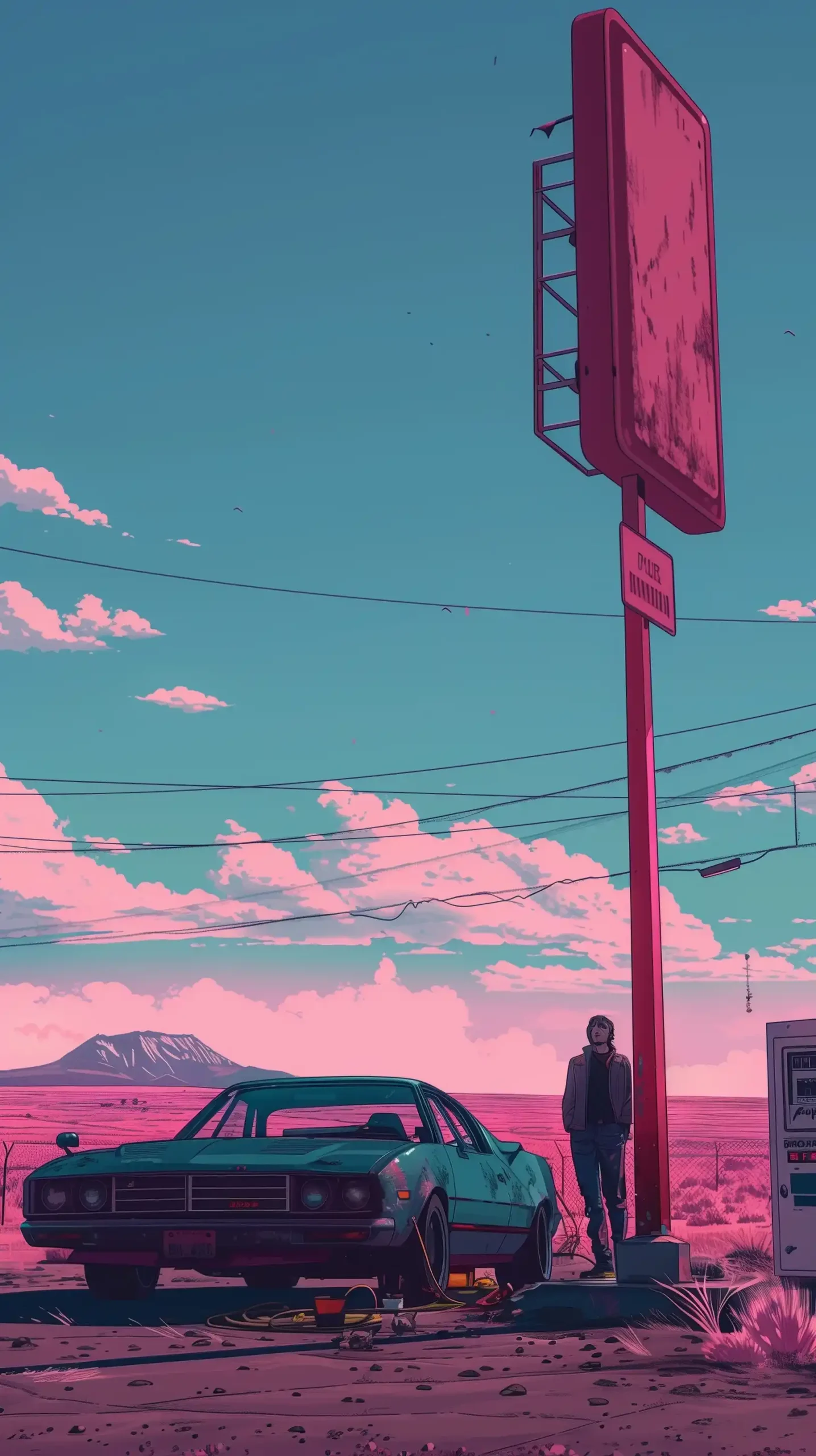 Desert Gas Station Scene