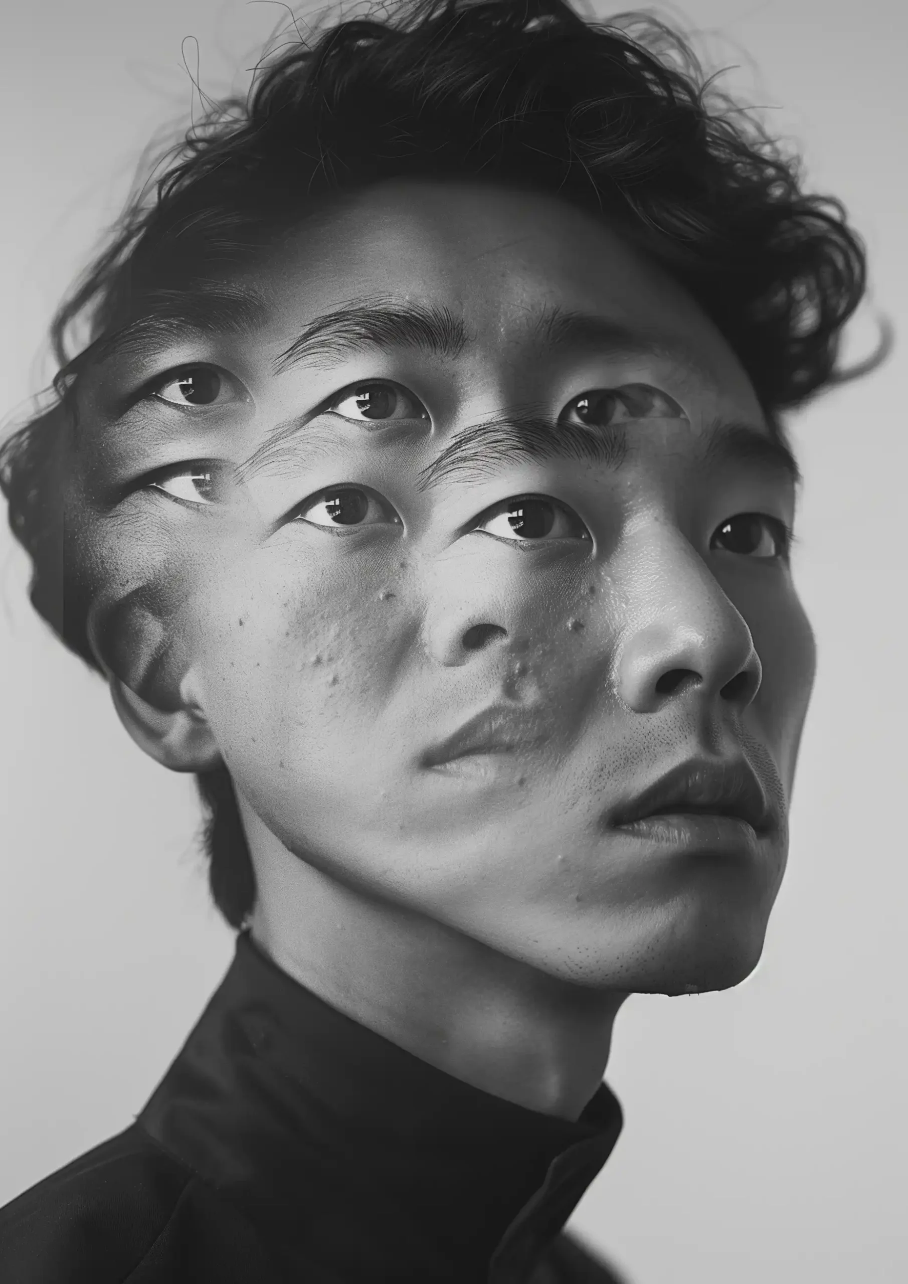 Surreal Multi-Faced Man