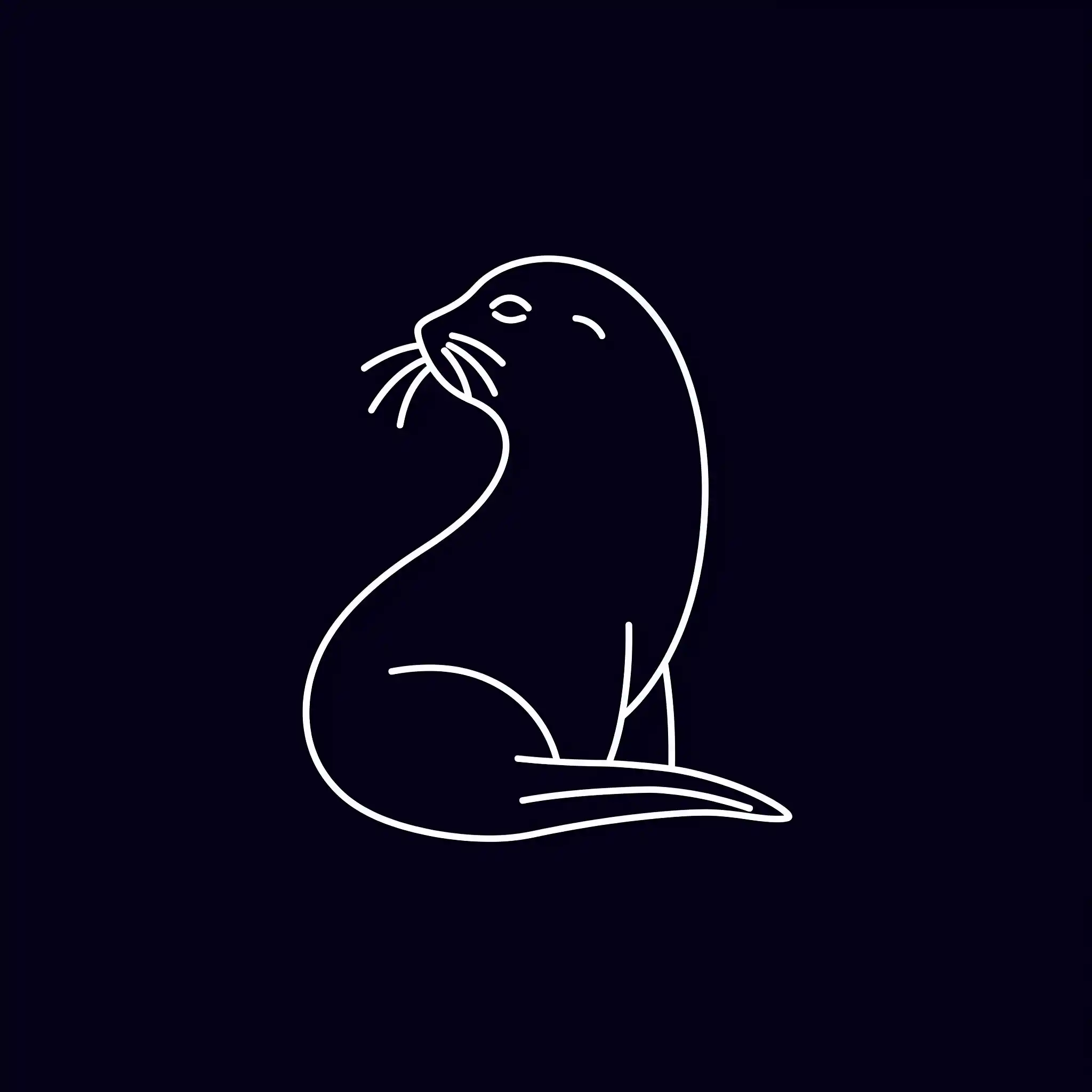 Minimal Seal Vector Art