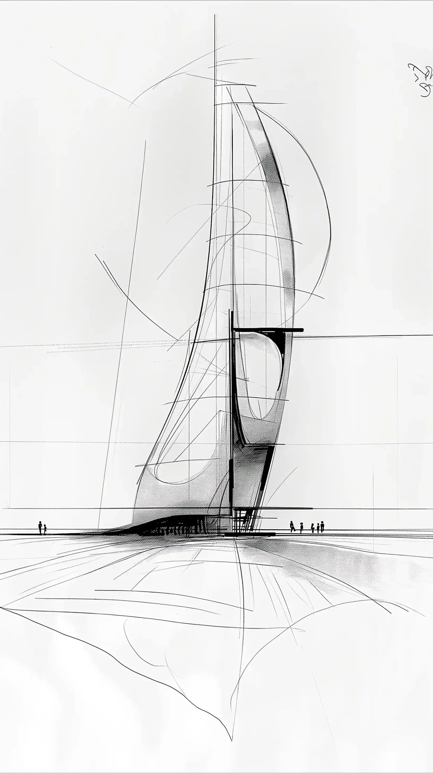 Modern Skyscraper Hotel Ink