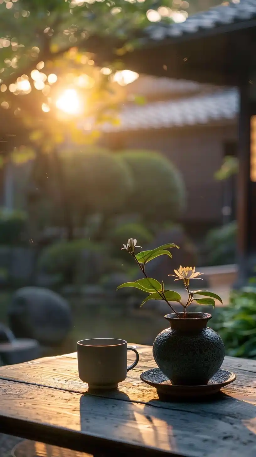 Zen Garden Sunrise Tablescape