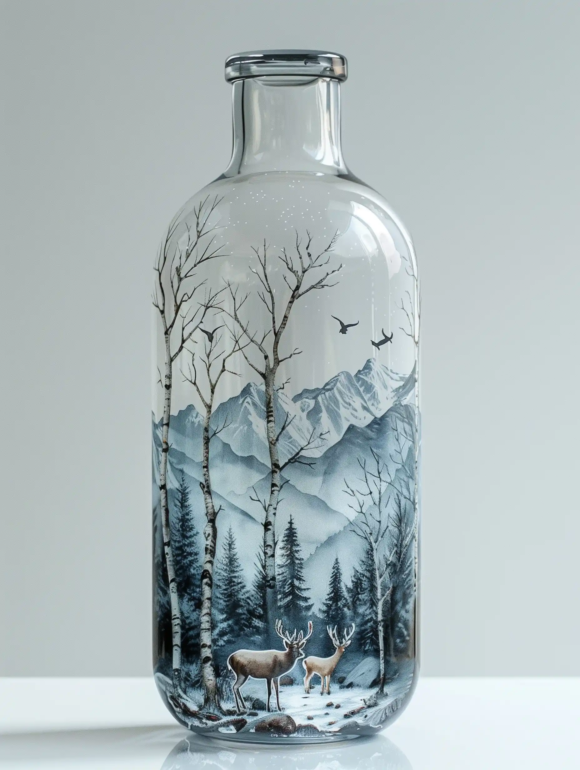 Wildlife Glass Bottle Art