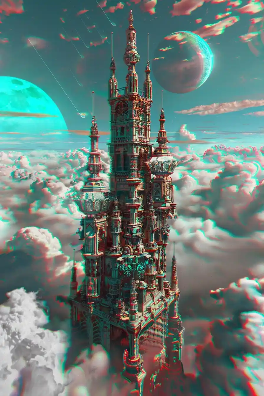 Anaglyphic Steampunk Spire