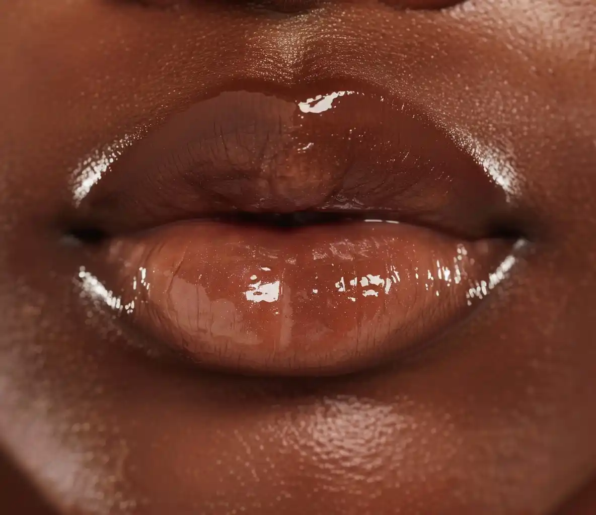 Clear Glossy Lips Portrait