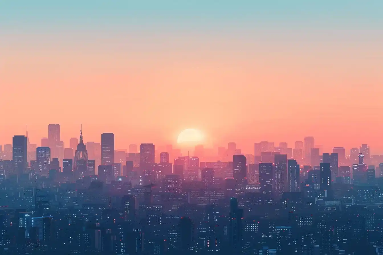 Minimalist City Sunrise
