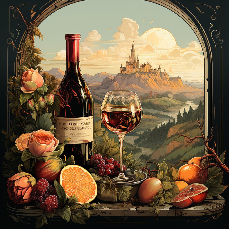 Elegant Rose Wine Scene with Soft Ambience