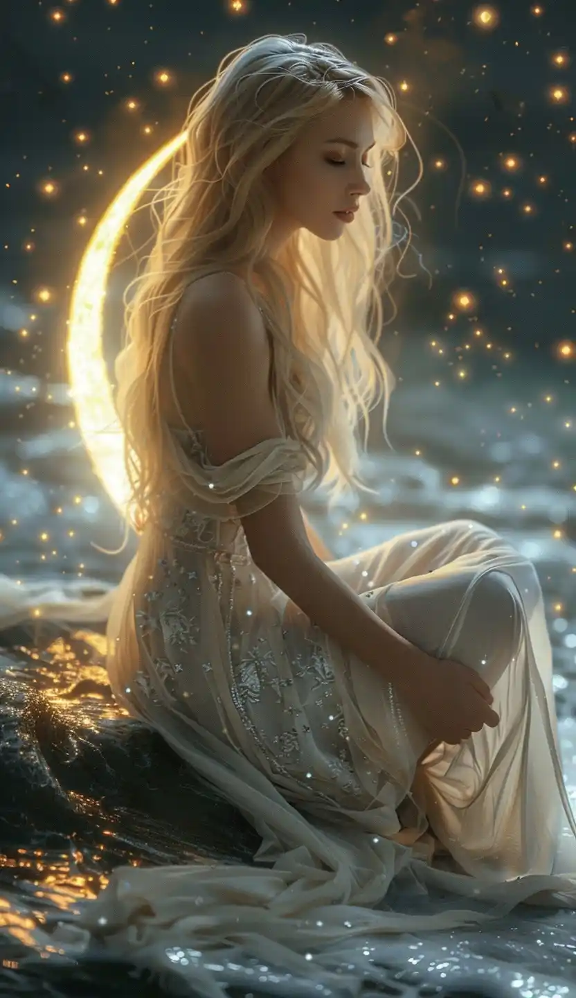 Fantasy Moon Goddess Portrait