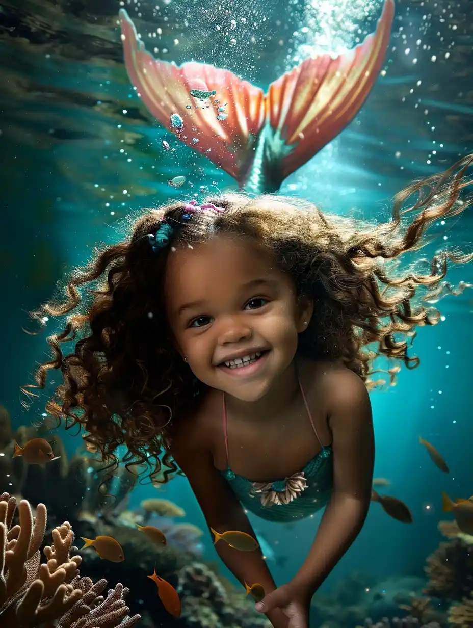 Mermaid Toddler in AR