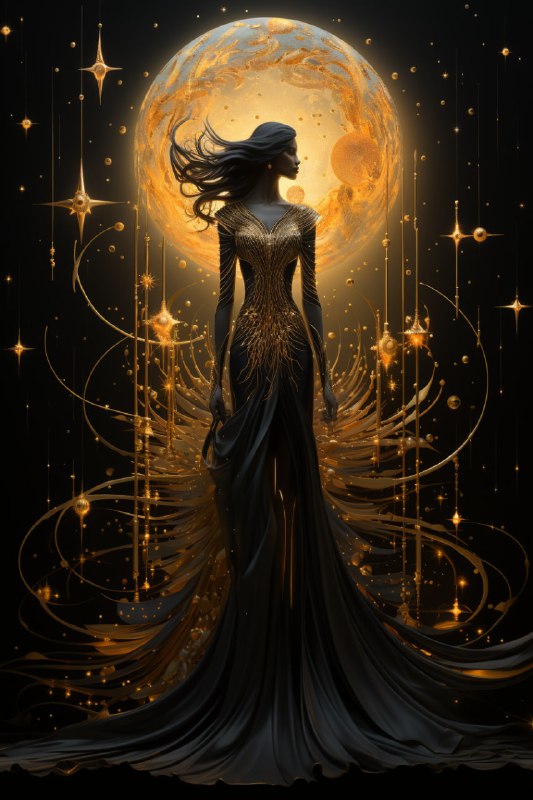 Erte Tarot Supreme King in Stylized Glowing Embellishment