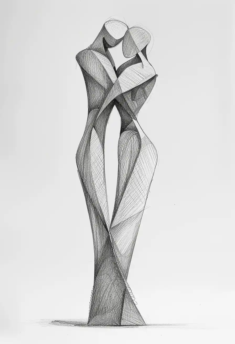 Abstract Human Support Sculpture