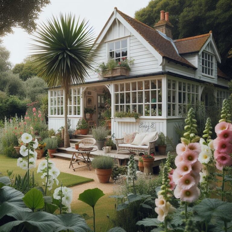 White Country House with Wraparound Porch Summer Retreat