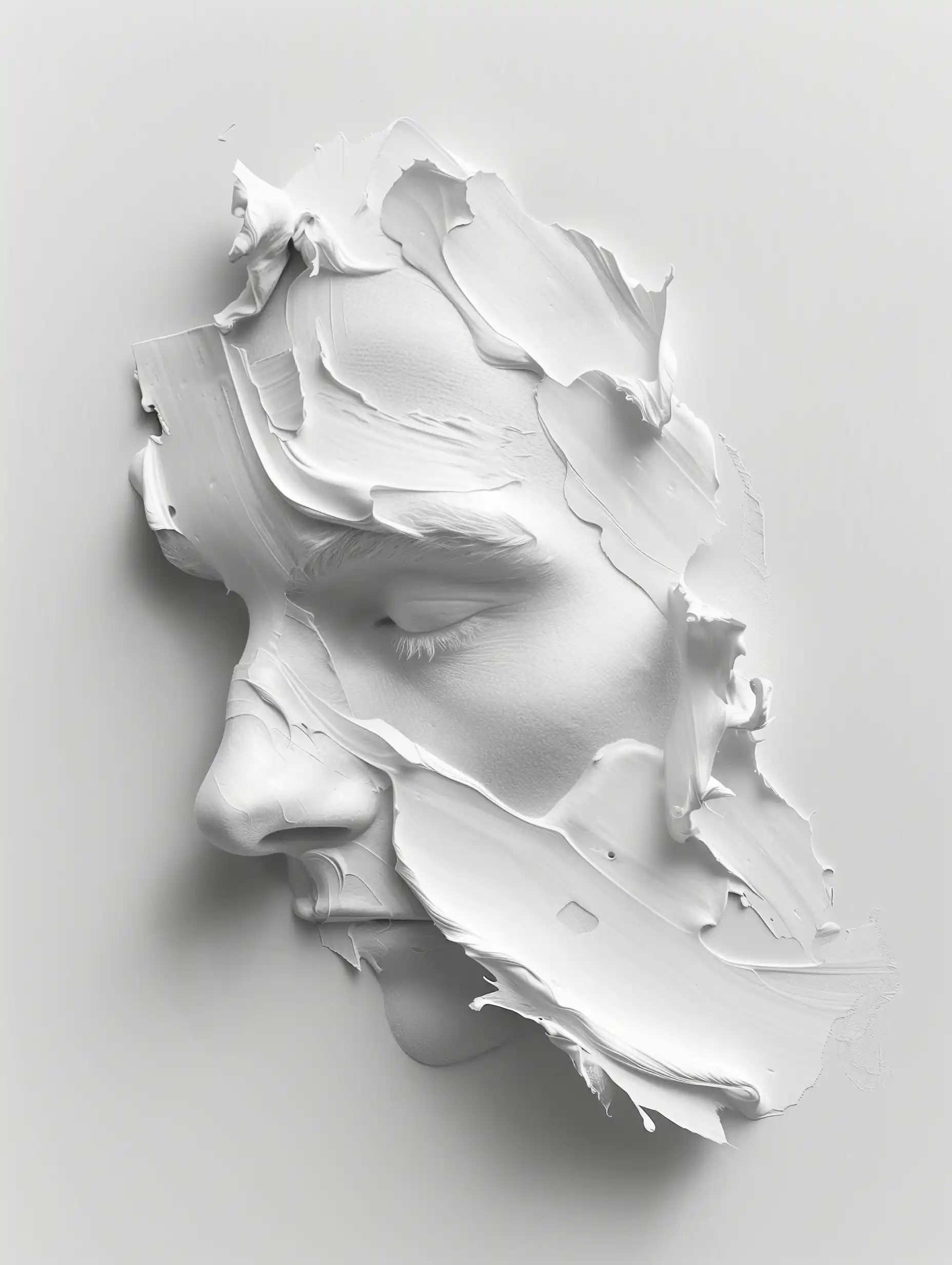White Painted Face