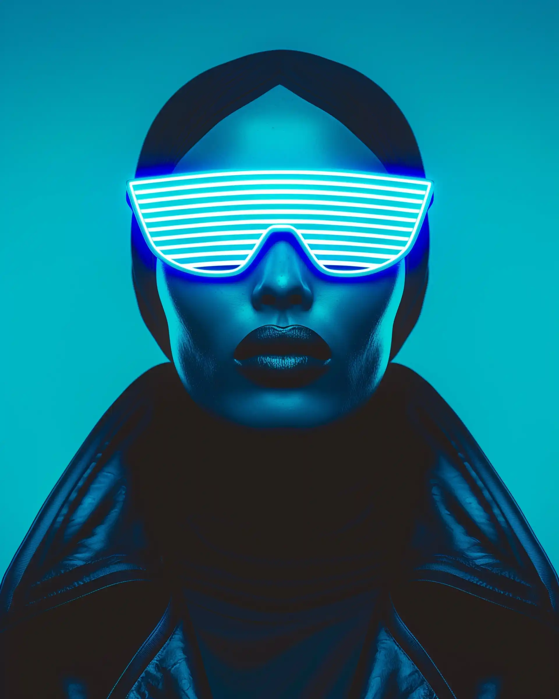 Glowcore Cyber Witch Neon Brutalism